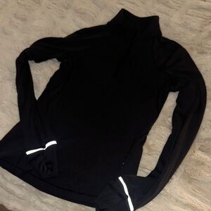 lululemon athletica Black Long Sleeve Top with Reflective Accents
